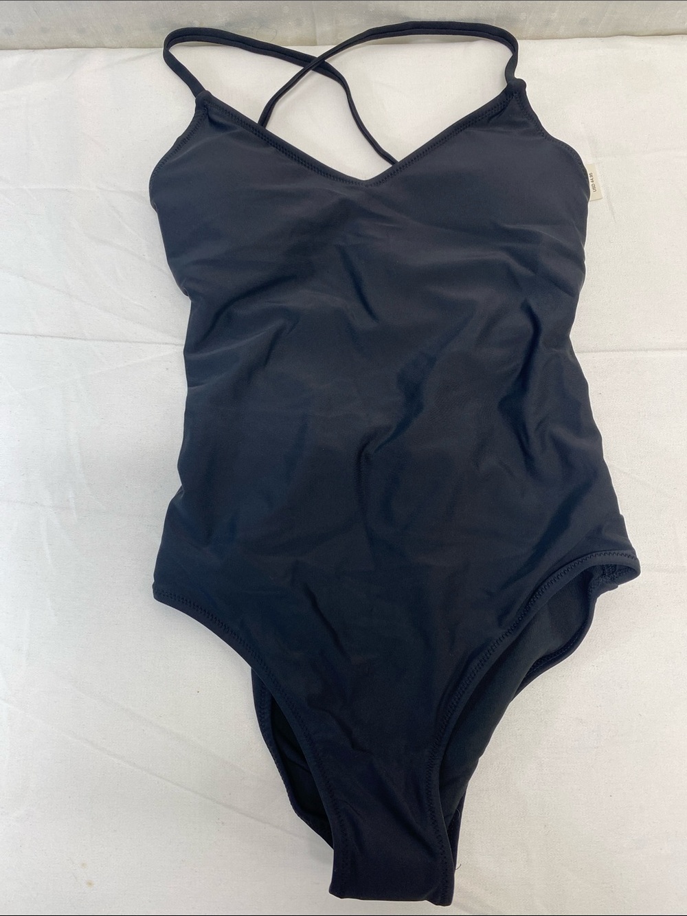 aerie Black One-Piece Swimsuit with Crisscross Straps Tie Detail in the back XS